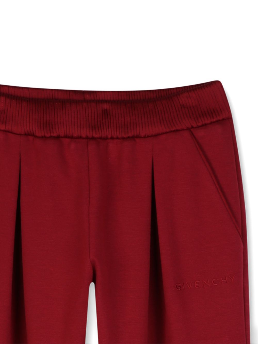 Pantaloni con fabrics mix, cotton modal elastane polyamide milano con polyester viscose acetate at vita. Givenchy logo ricamo at davanti. H31546 96D GIVENCHY KIDS