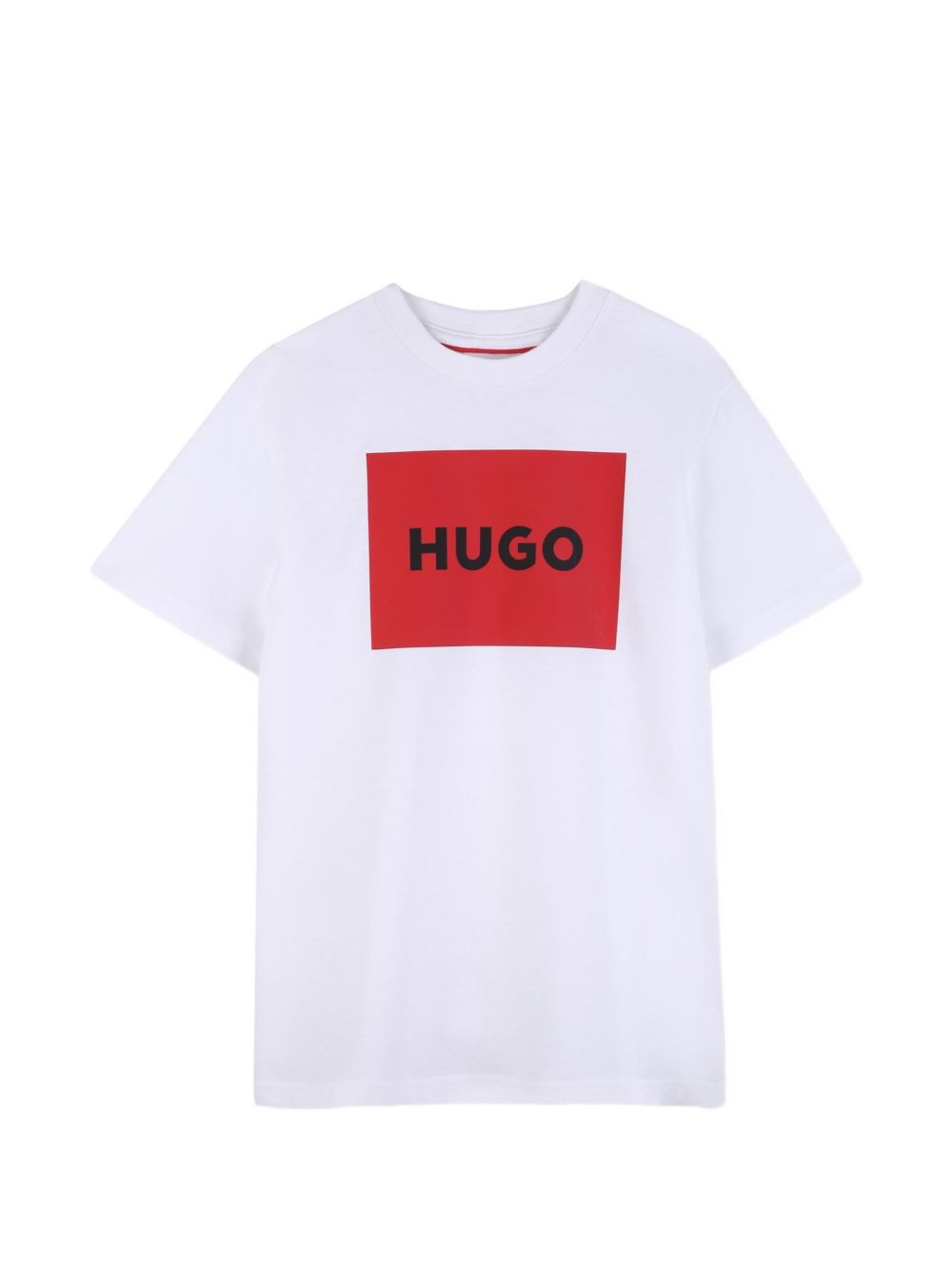 100% cotton from organic farming maniche corte t-shirt con squared logo stampa sul chest. Vestibilità regolare G00572 10P HUGO KIDS