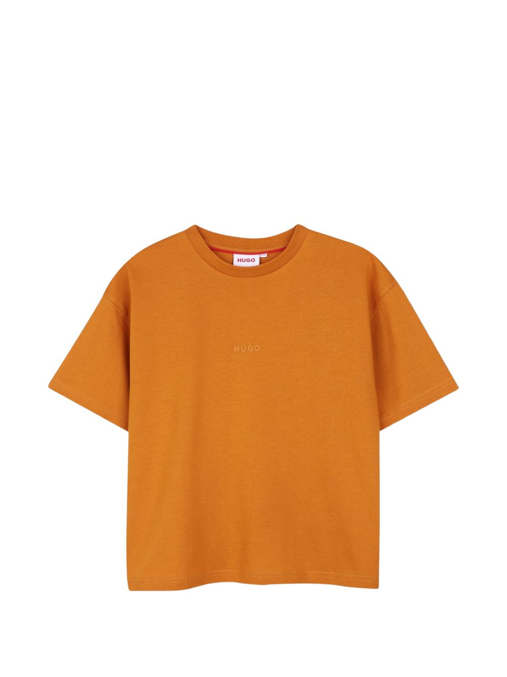Short-sleeved t-shirt in 100% organic cotton jersey, con a raised hugo logo printed sul chest. Vestibilità morbida G01240 30B HUGO KIDS
