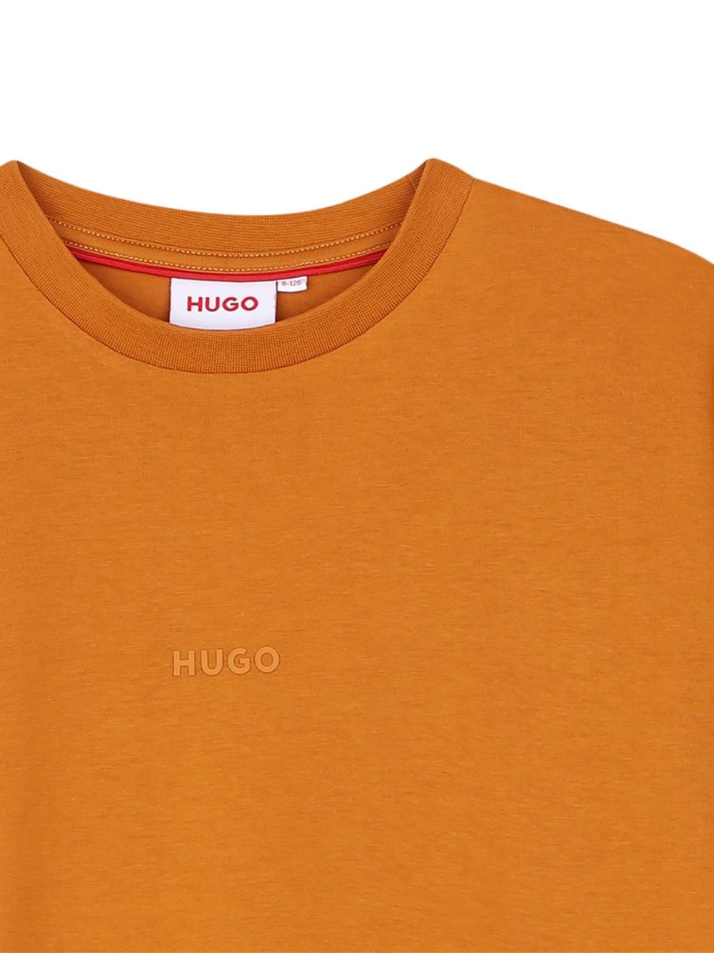 Short-sleeved t-shirt in 100% organic cotton jersey, con a raised hugo logo printed sul chest. Vestibilità morbida G01240 30B HUGO KIDS