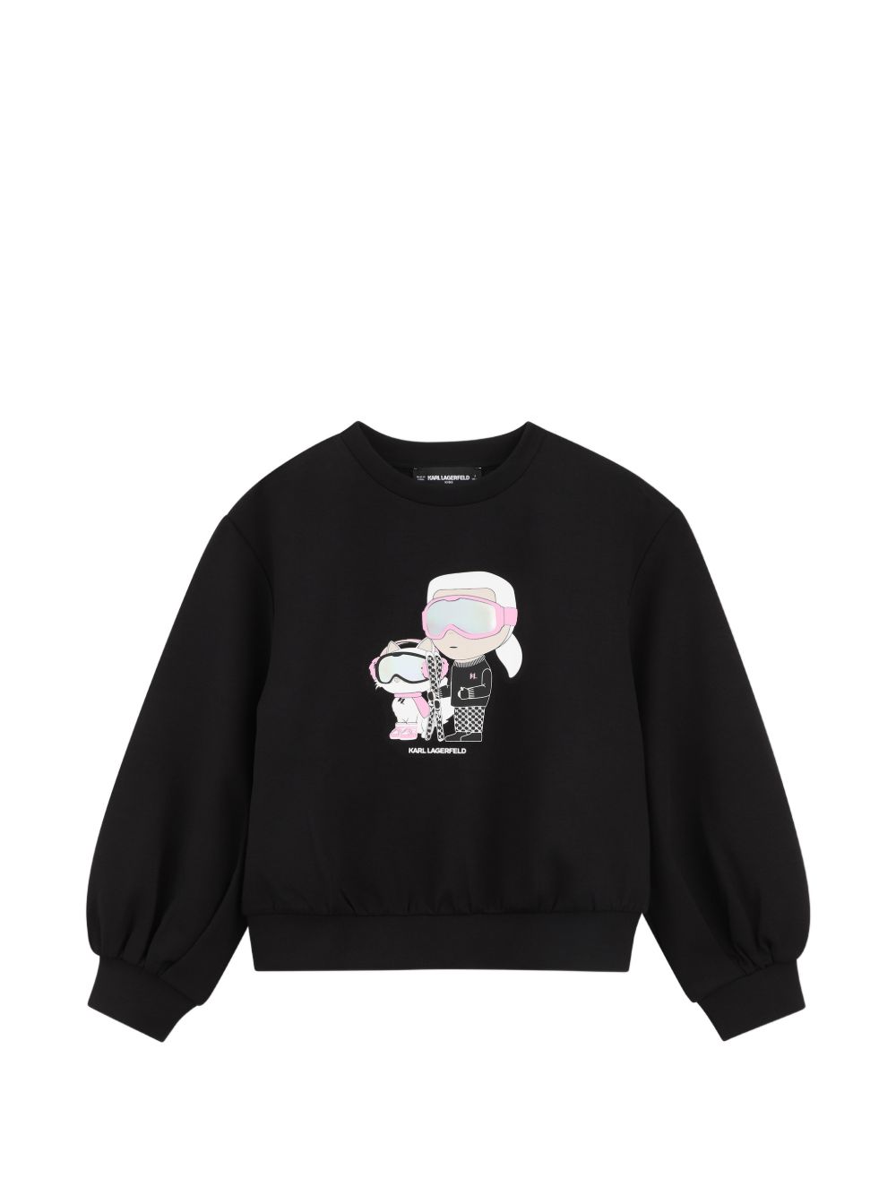 Double jersey sweatshirt. Choupette illustrazione sul davanti con tulle detailing e karl lagerfeld logo illustrazione sul retro. Z31318 09B KARL LAGERFELD KIDS