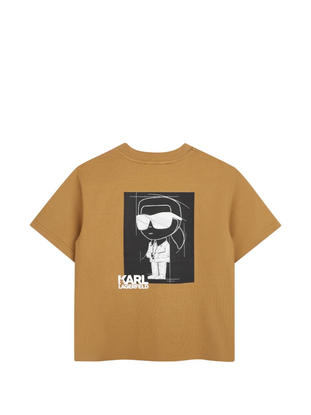 Heavy jersey maniche corte t-shirt, in cotton coming from organic farming. Branded high density stampa karl lagerfeld sul davanti e branded illustrazione karl in relief sul retro. Z31362 300 KARL LAGERFELD KIDS