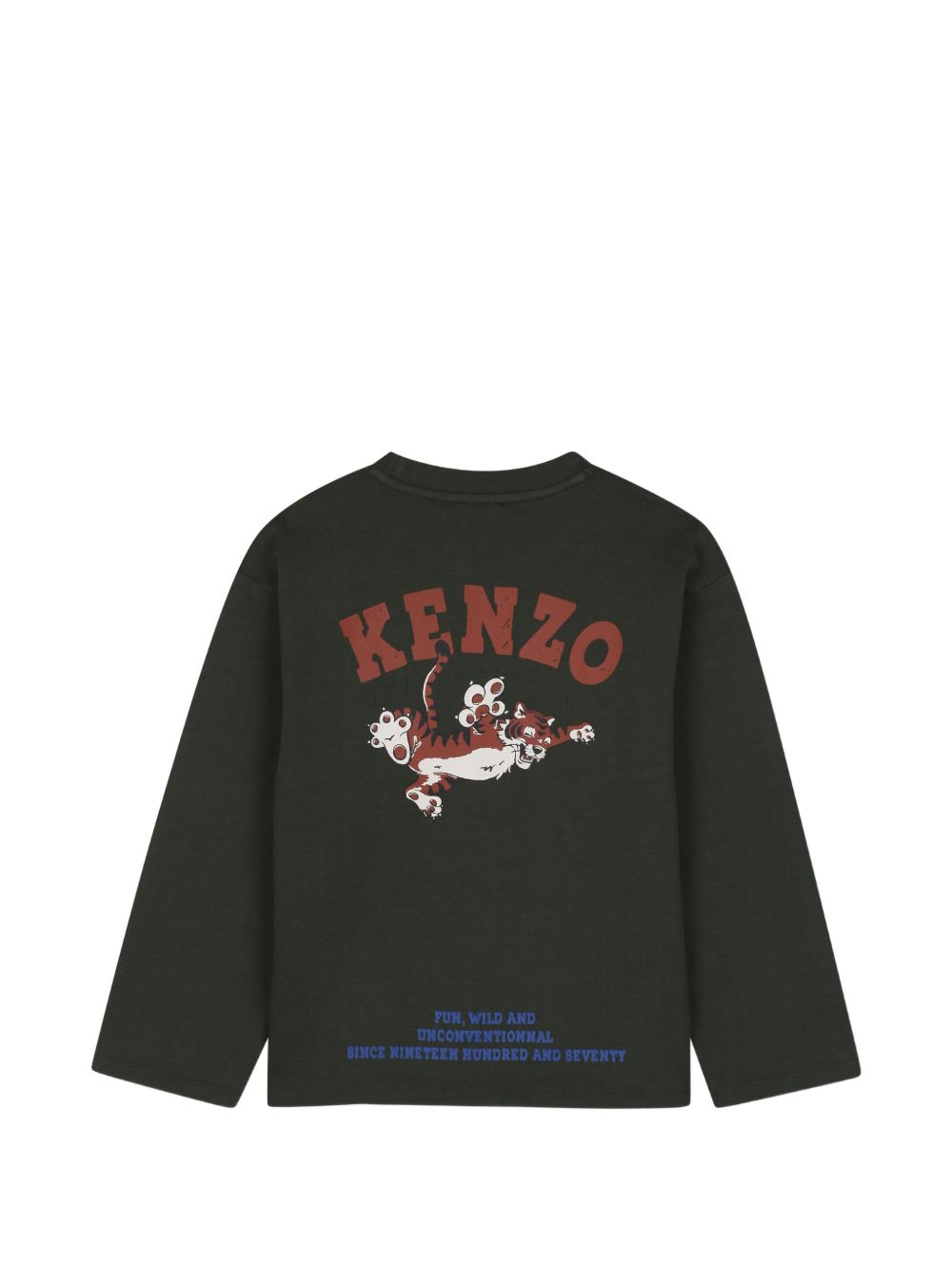 Maniche lunghe t-shirt (100% organic cotton), heavy jersey, branded stampa on chest e nel retro. K61947 64Q KENZO KIDS