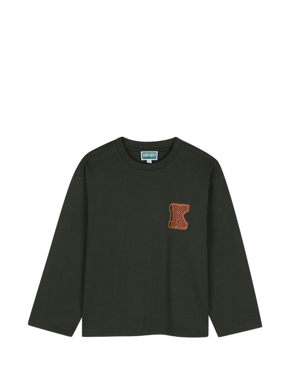 Maniche lunghe t-shirt (100% organic cotton), heavy jersey, branded stampa on chest e nel retro. K61947 64Q KENZO KIDS