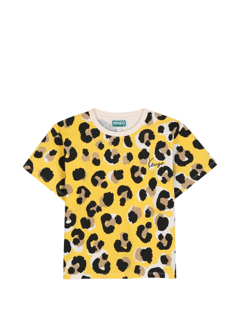 Maniche corte t-shirt (100% organic cotton), all-over stampa, branded logo on chest. K61961 563 KENZO KIDS