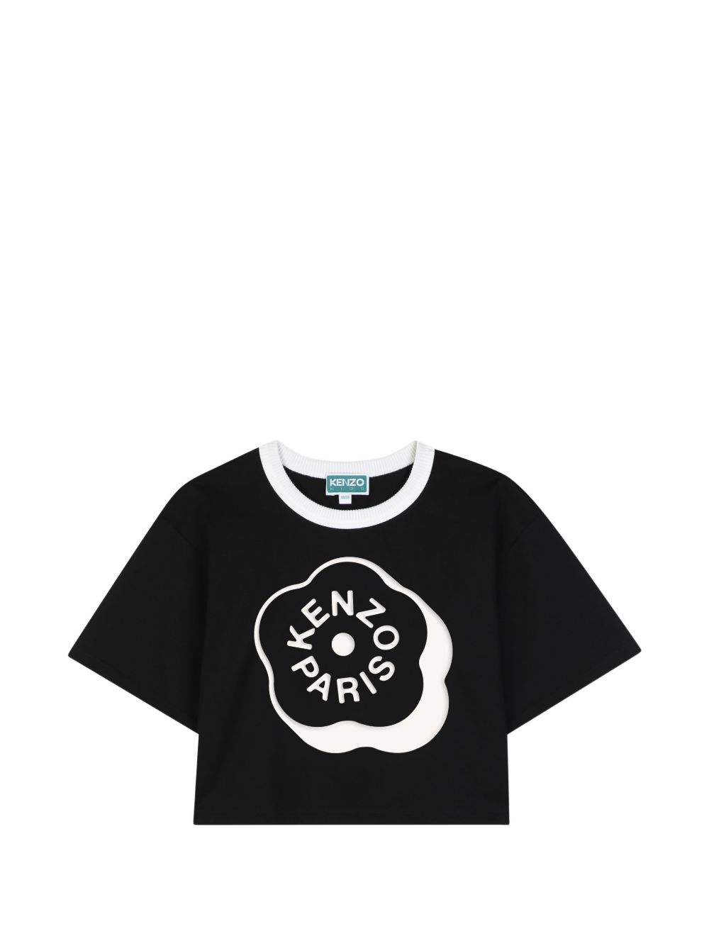 Maniche corte t-shirt in jersey (94% cotton, 6% elasthanne) con rubber branded stampa on davanti. K62004 09B KENZO KIDS