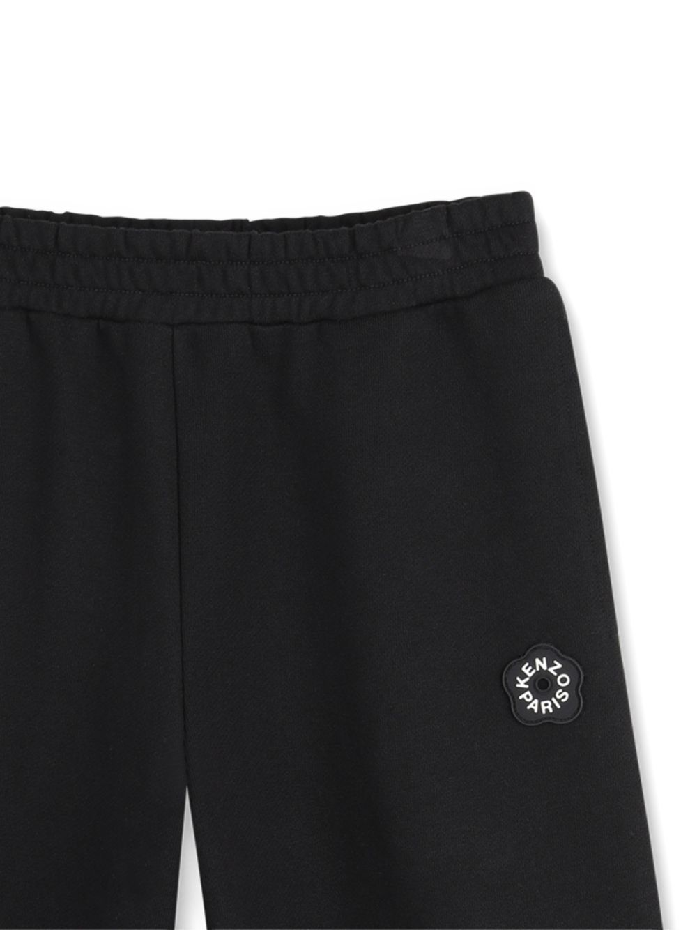 Unbrushed fleece pantaloni (100% cotton), vestibilità morbida, fantasia bands sul side con boke flower, branded rubber label on davanti. K62006 09B KENZO KIDS