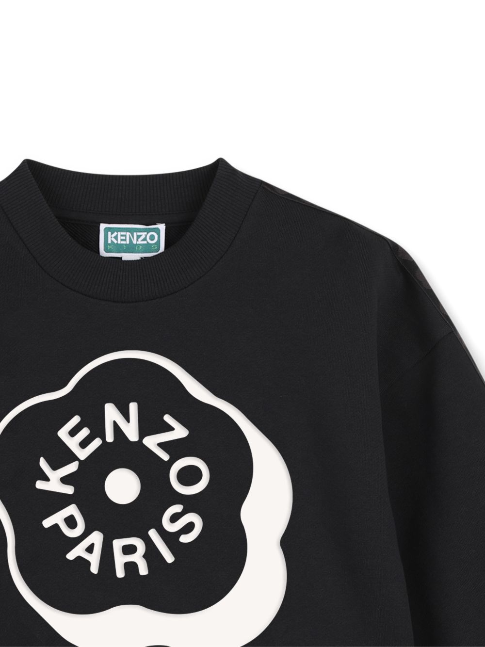 Sweatshirt in cotone garzato (100% cotton), balloon maniche e branded stampa on davanti con puff ink details. K62016 09B KENZO KIDS