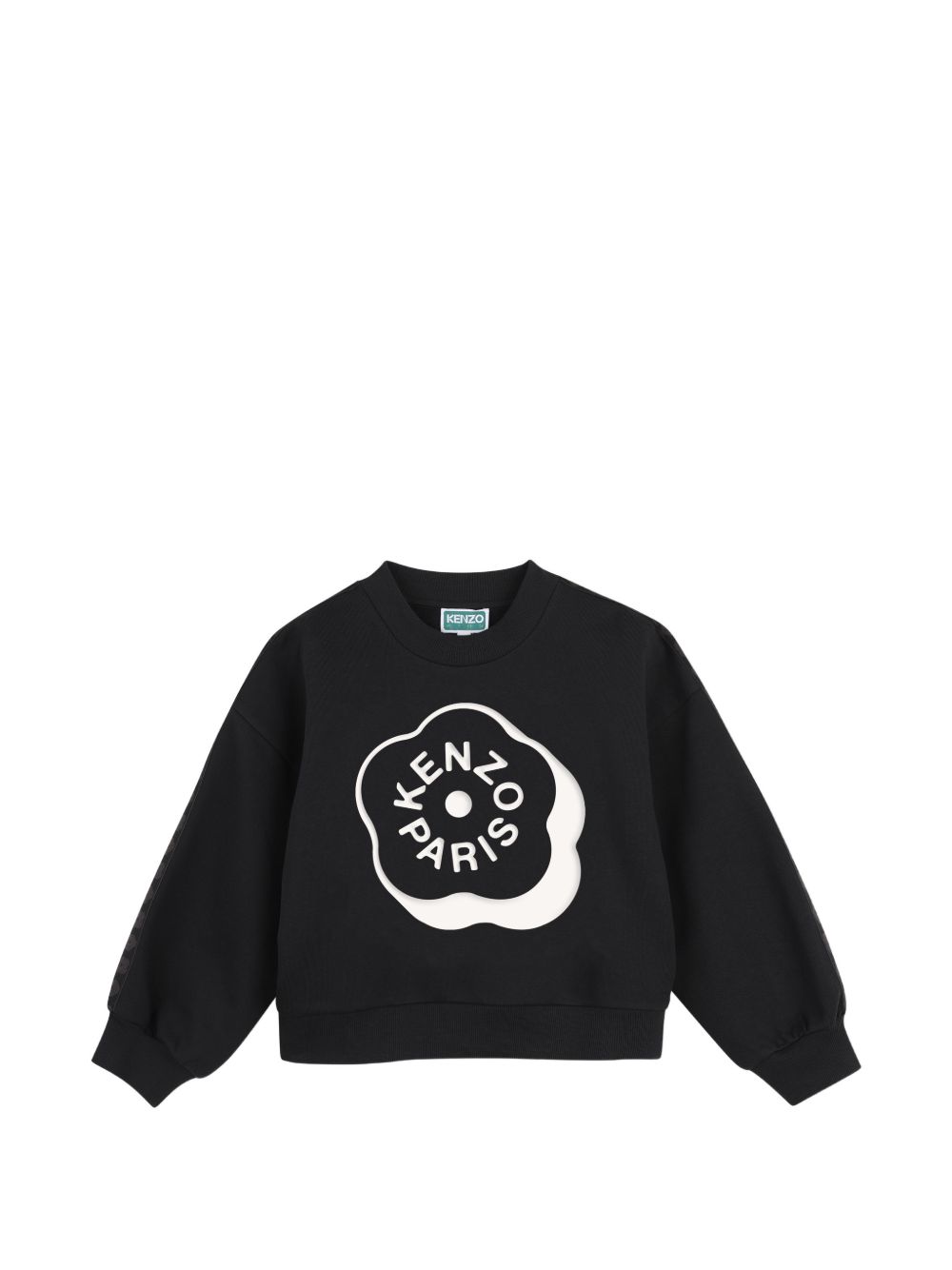 Sweatshirt in cotone garzato (100% cotton), balloon maniche e branded stampa on davanti con puff ink details. K62016 09B KENZO KIDS