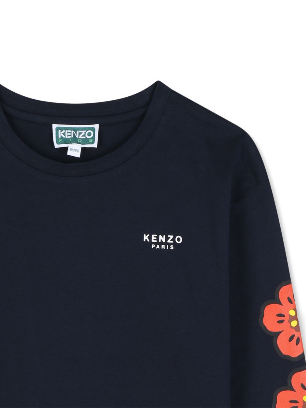 Maniche lunghe t-shirt in jersey (100% organic cotton), branded stampa on davanti e on maniche. K62018 845 KENZO KIDS