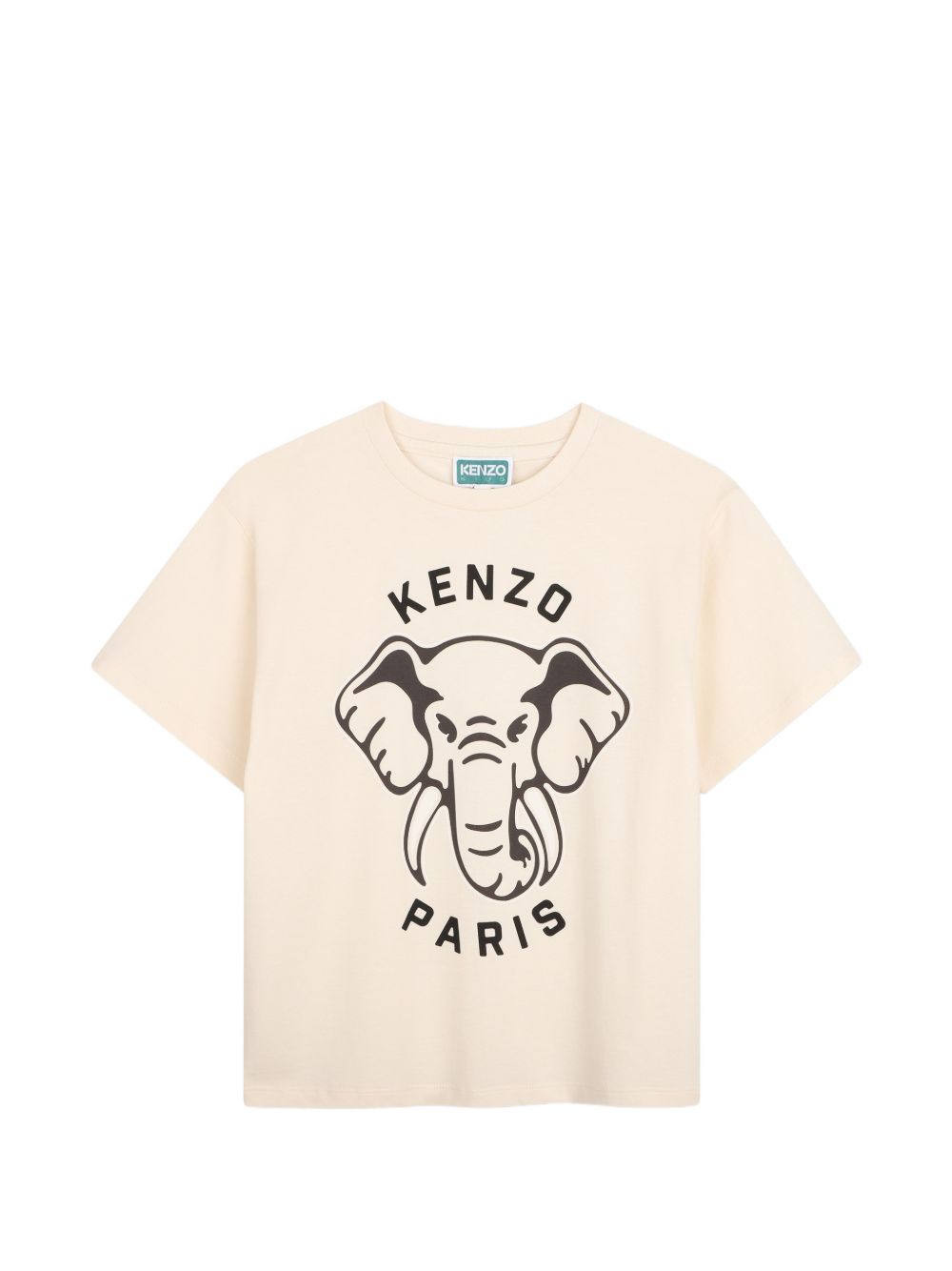 T-shirt in jersey (100% organic cotton), branded stampa on davanti. K62034 21G KENZO KIDS
