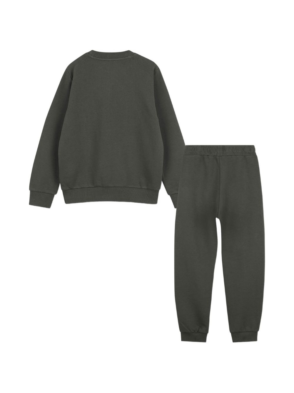 Sweat + pantaloni set in unbrushed fleece (100% cotton). Sweatshirt, branded ricamo on davanti. Jogging pantaloni con vita elastica, two side tasche, branded ricamo on davanti. K62039 64Q KENZO KIDS