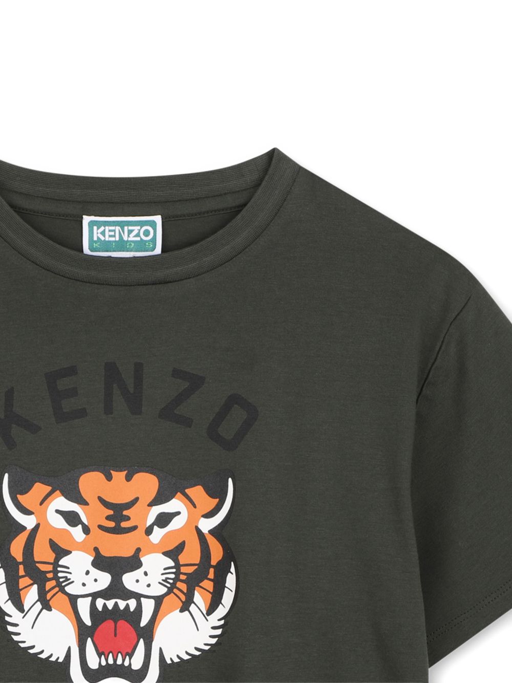 T-shirt in jersey (100% organic cotton), branded stampa on davanti. K62051 64Q KENZO KIDS