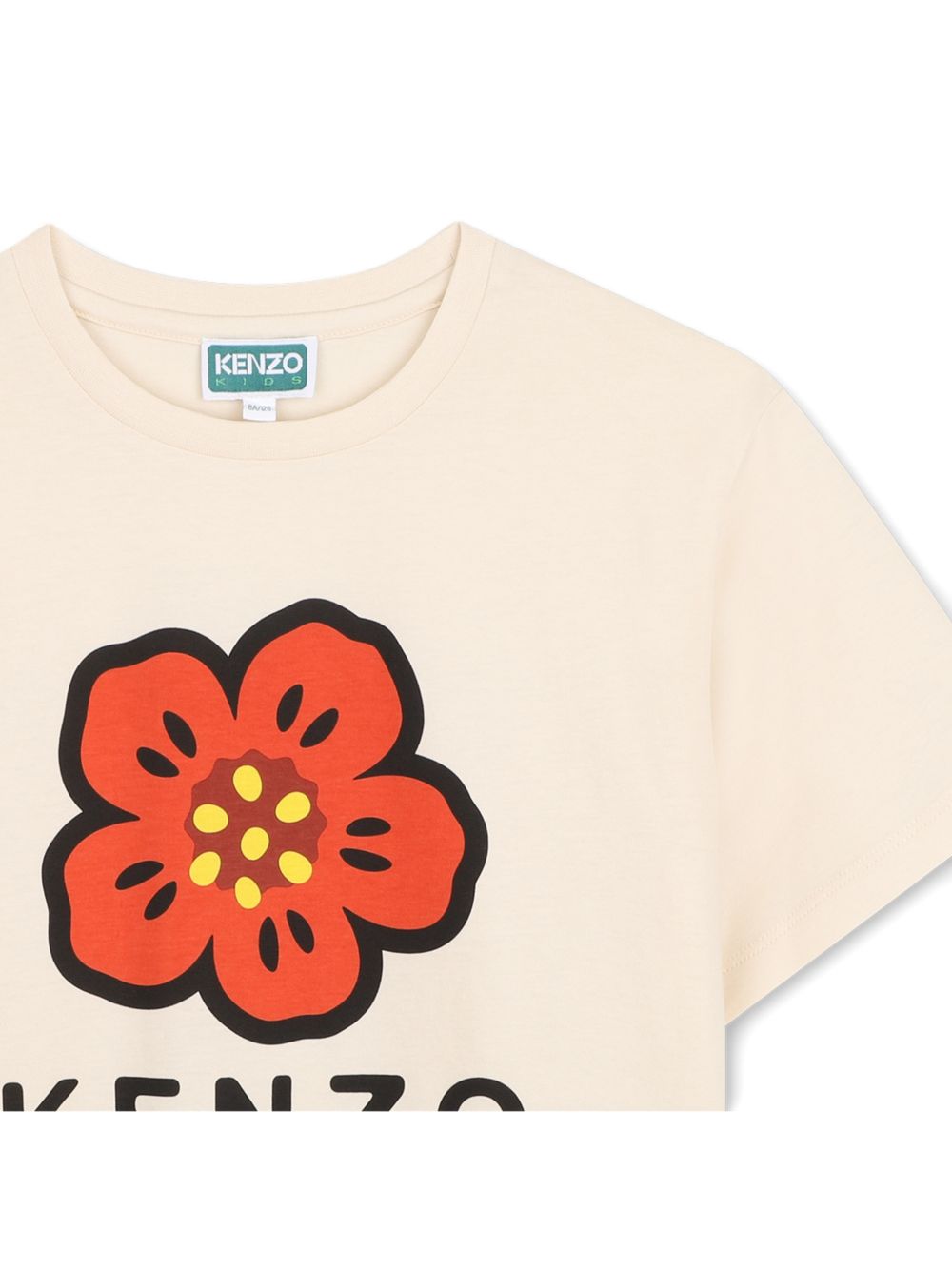 T-shirt in jersey (100% organic cotton), branded stampa on davanti. K62053 21G KENZO KIDS