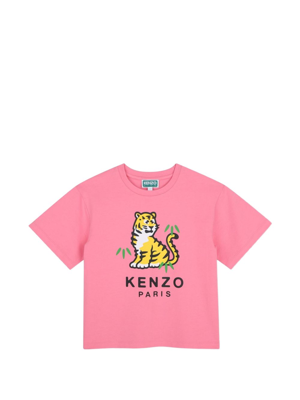Heavy t-shirt in jersey (100% organic cotton), branded stampa on davanti. K62208 45A KENZO KIDS