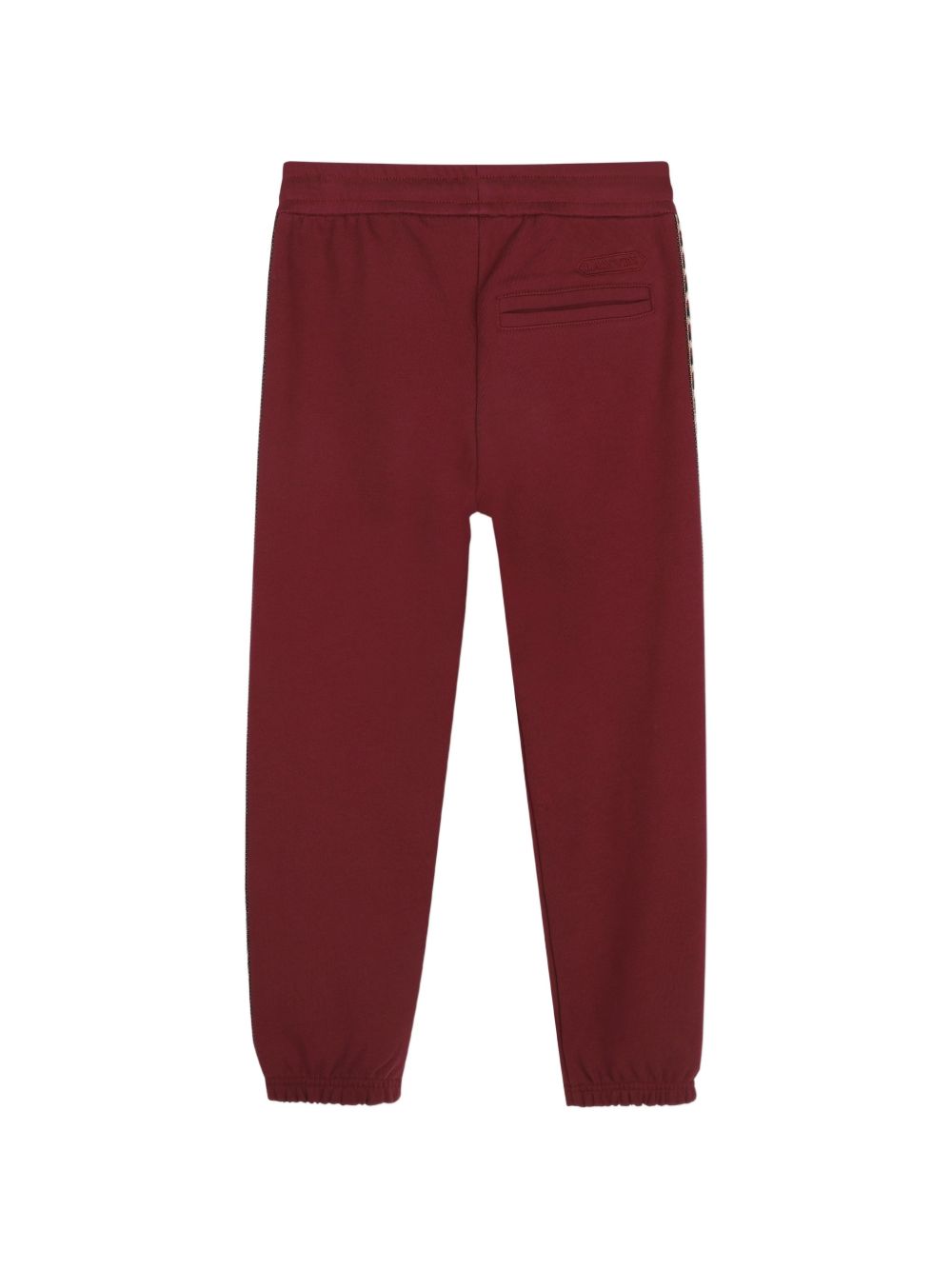 Cotton from organic farming cotone garzato pantaloni, vita elastica con coulisse embellished con branded silver metal ends, curb braid applied on legs, tonal lanvin brand ricamo sul retro e in a contrasto color sul davanti. N30425 955 LANVIN KIDS