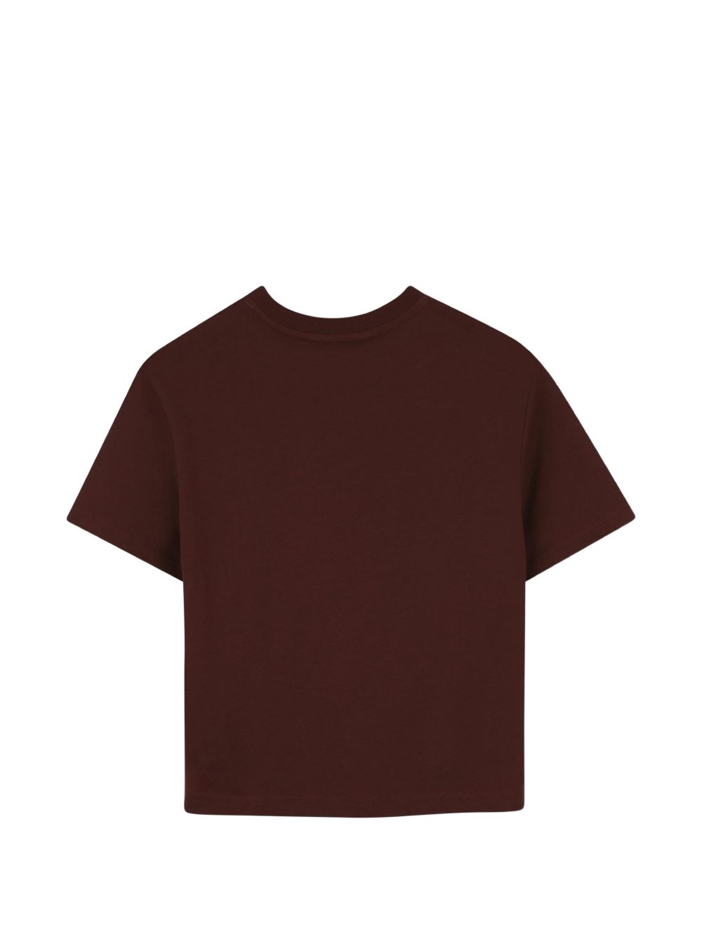 Cotton from organic farming jersey t-shirt, tone-on-tone ribbed scollo, lanvin brand ricamo sul davanti. N30426 955 LANVIN KIDS