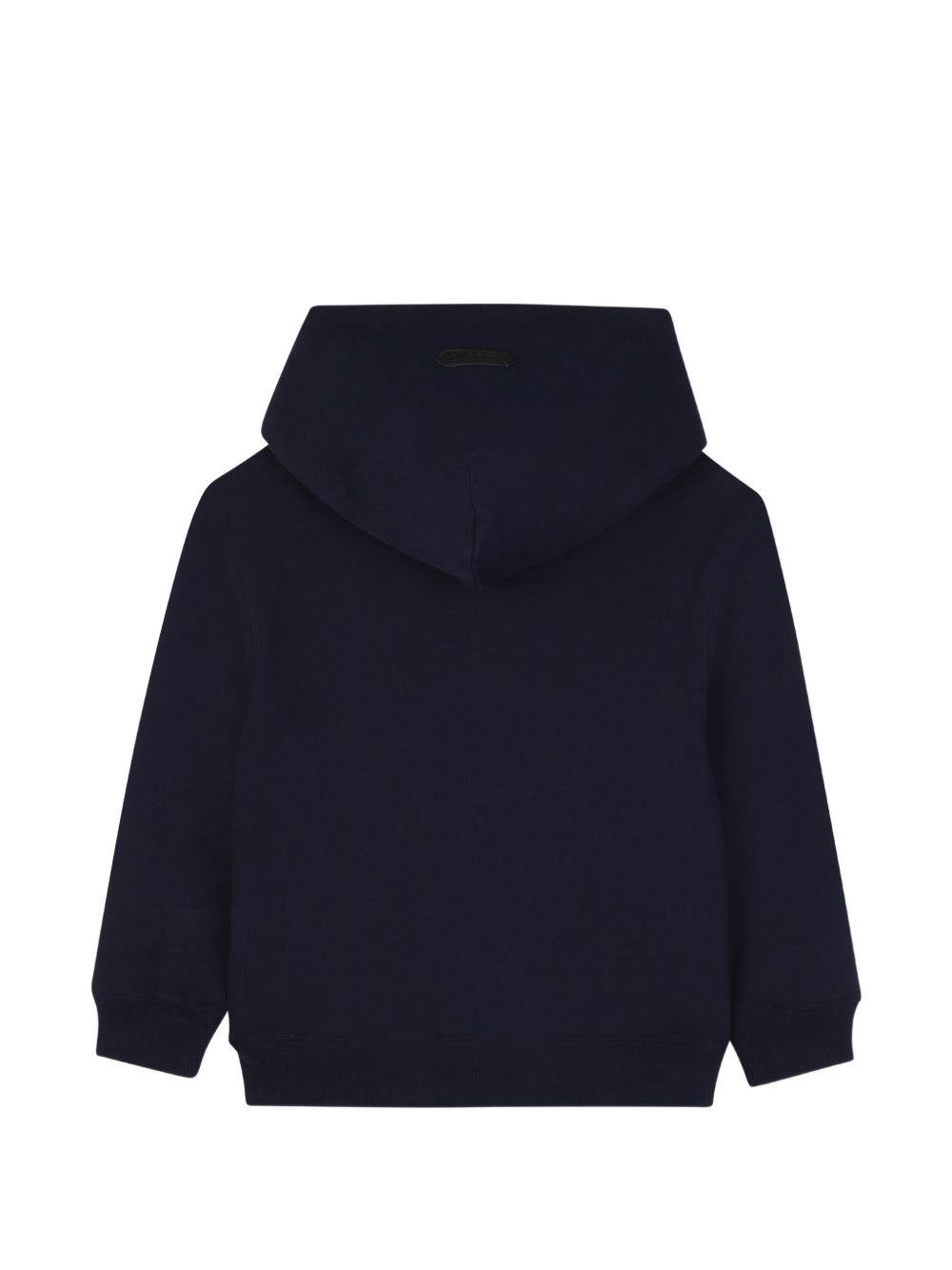 Cotton from organic farming cotone garzato con cappuccio sweatshirt, cappuccio lined in jersey. Tone-on-tone hexagonal faux leather label sul retro of cappuccio con embossed lanvin signature, a contrasto bouclette brand ricamo con lanvin signature su N30435 855 LANVIN KIDS