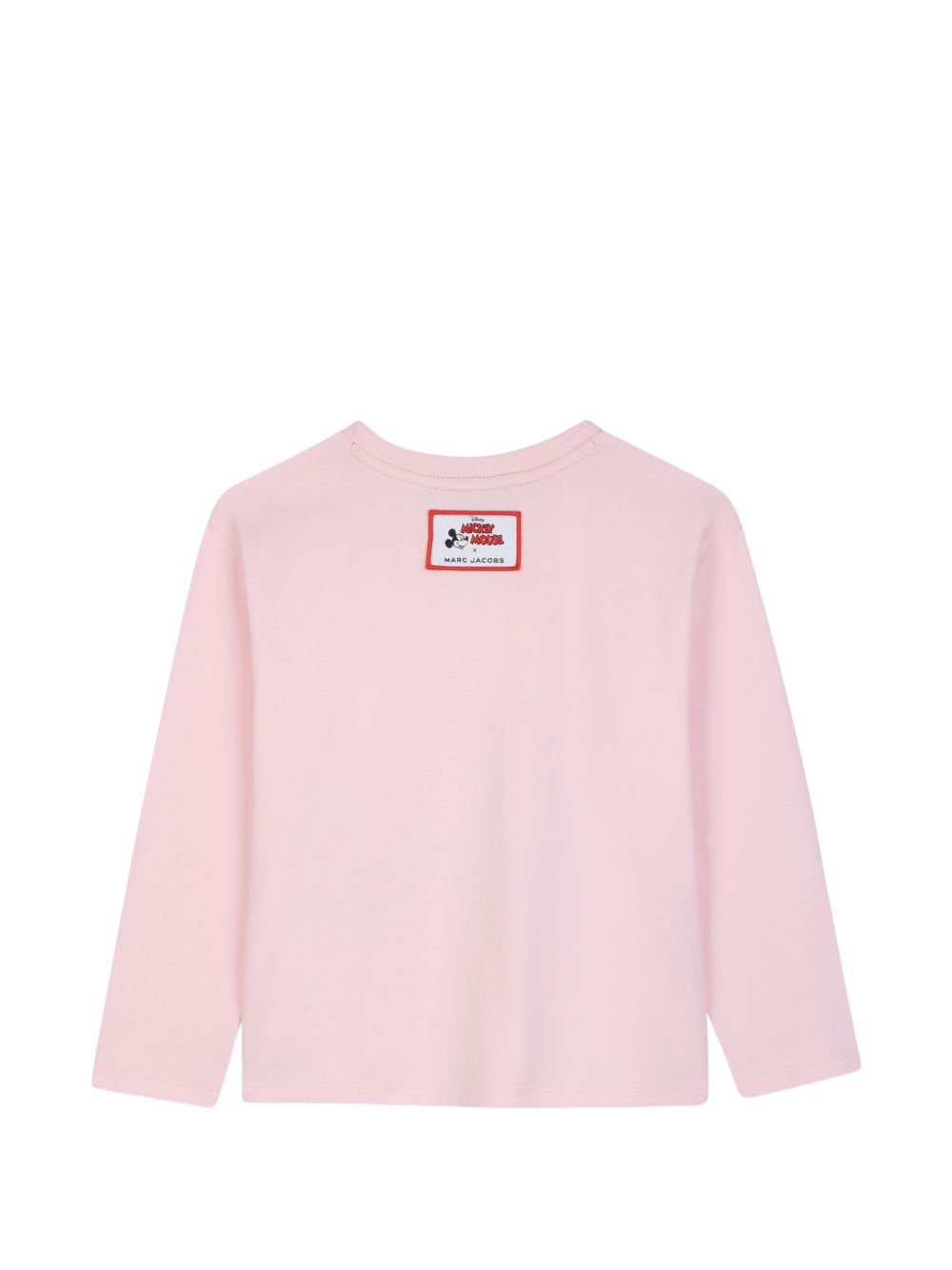 In collaboration con disney: long-sleeved cotton jersey t-shirt featuring a ski-themed mickey mouse e marc jacobs illustrazione sul davanti, e a woven label sul retro. W61022 475 MARC JACOBS KIDS