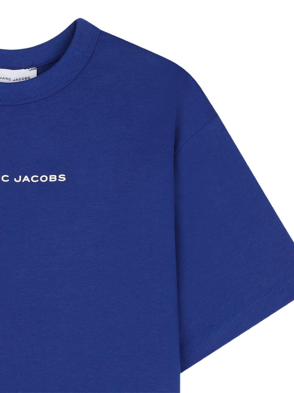 Heavy organic cotton jersey t-shirt con a marc jacobs illustrazione sul davanti e a popcorn illustrazione sul retro, printed on a cotton poplin insert featuring 'monogram' stampa. W61030 841 MARC JACOBS KIDS