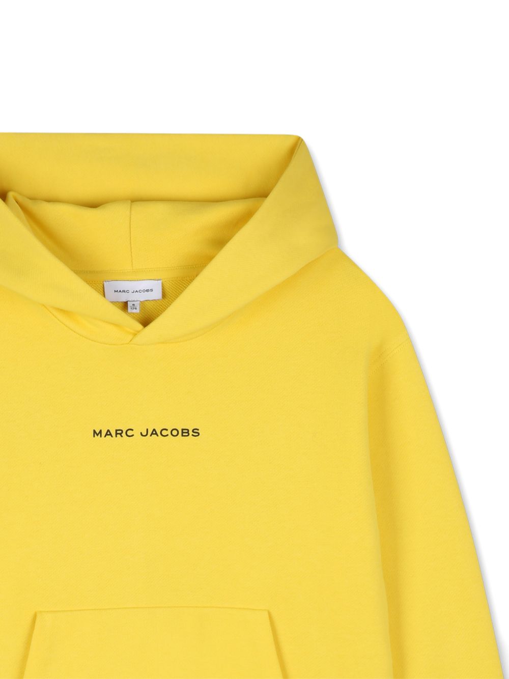 Cotton fleece hoodie con a davanti kangaroo tasca, printed mj illustrazione sul davanti, e popcorn e marc jacobs illustrations sul retro. W61037 526 MARC JACOBS KIDS