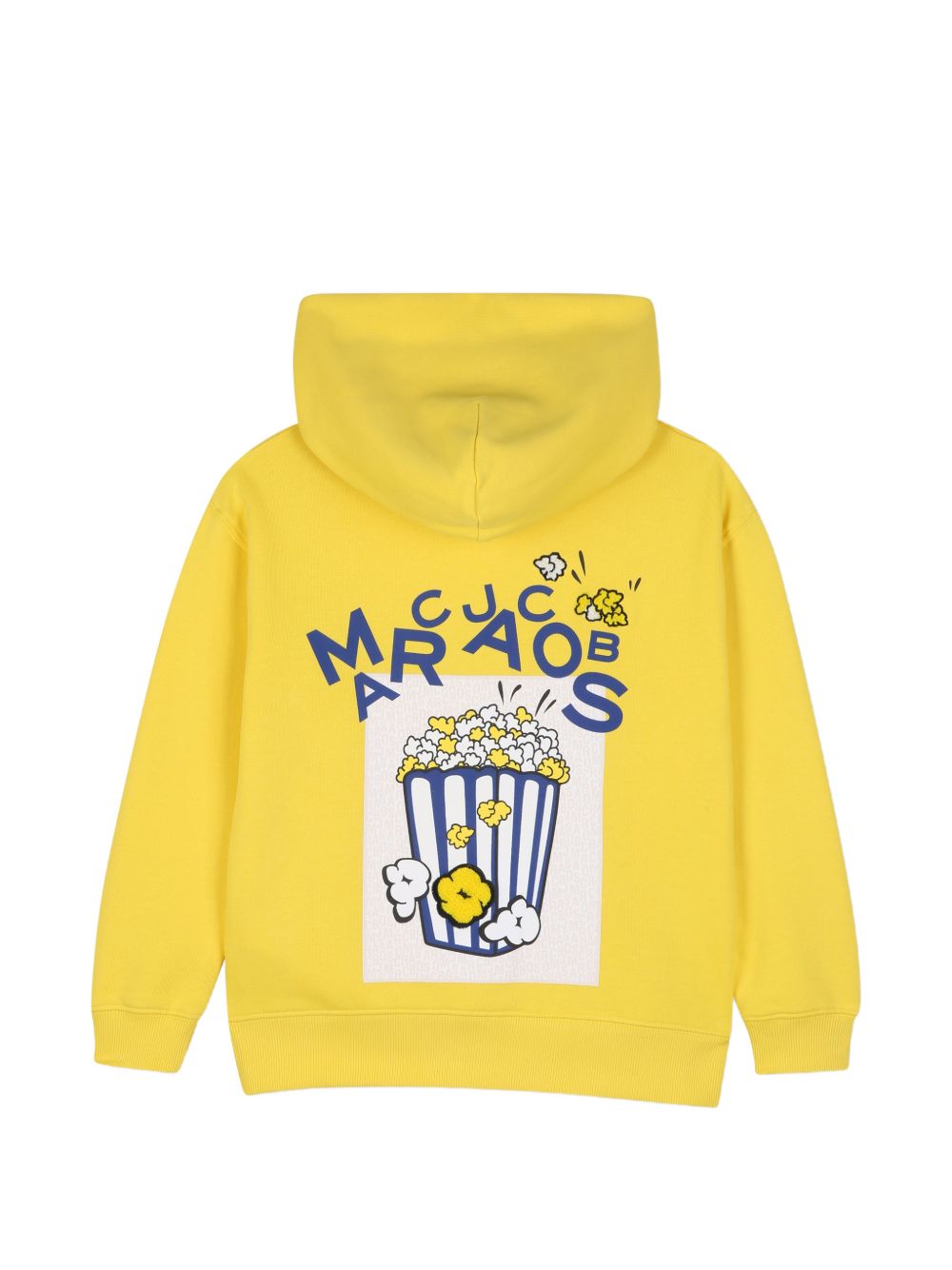Cotton fleece hoodie con a davanti kangaroo tasca, printed mj illustrazione sul davanti, e popcorn e marc jacobs illustrations sul retro. W61037 526 MARC JACOBS KIDS
