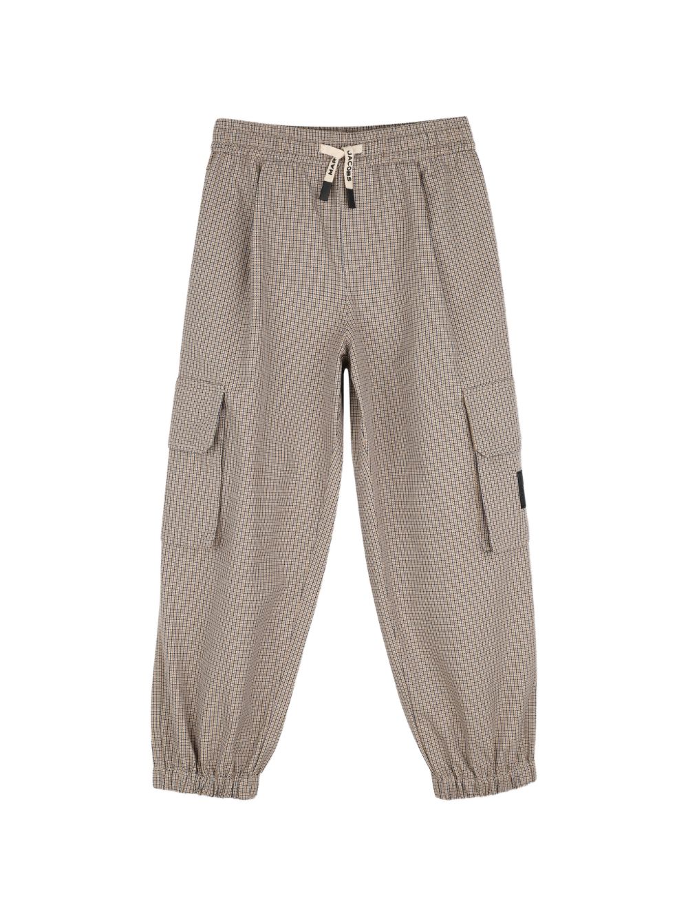 Houndstooth stampa pantaloni con a marc jacobs branded coulisse al fascia in vita, two side flap tasche, e a marc jacobs woven label on one of them. W61051 184 MARC JACOBS KIDS