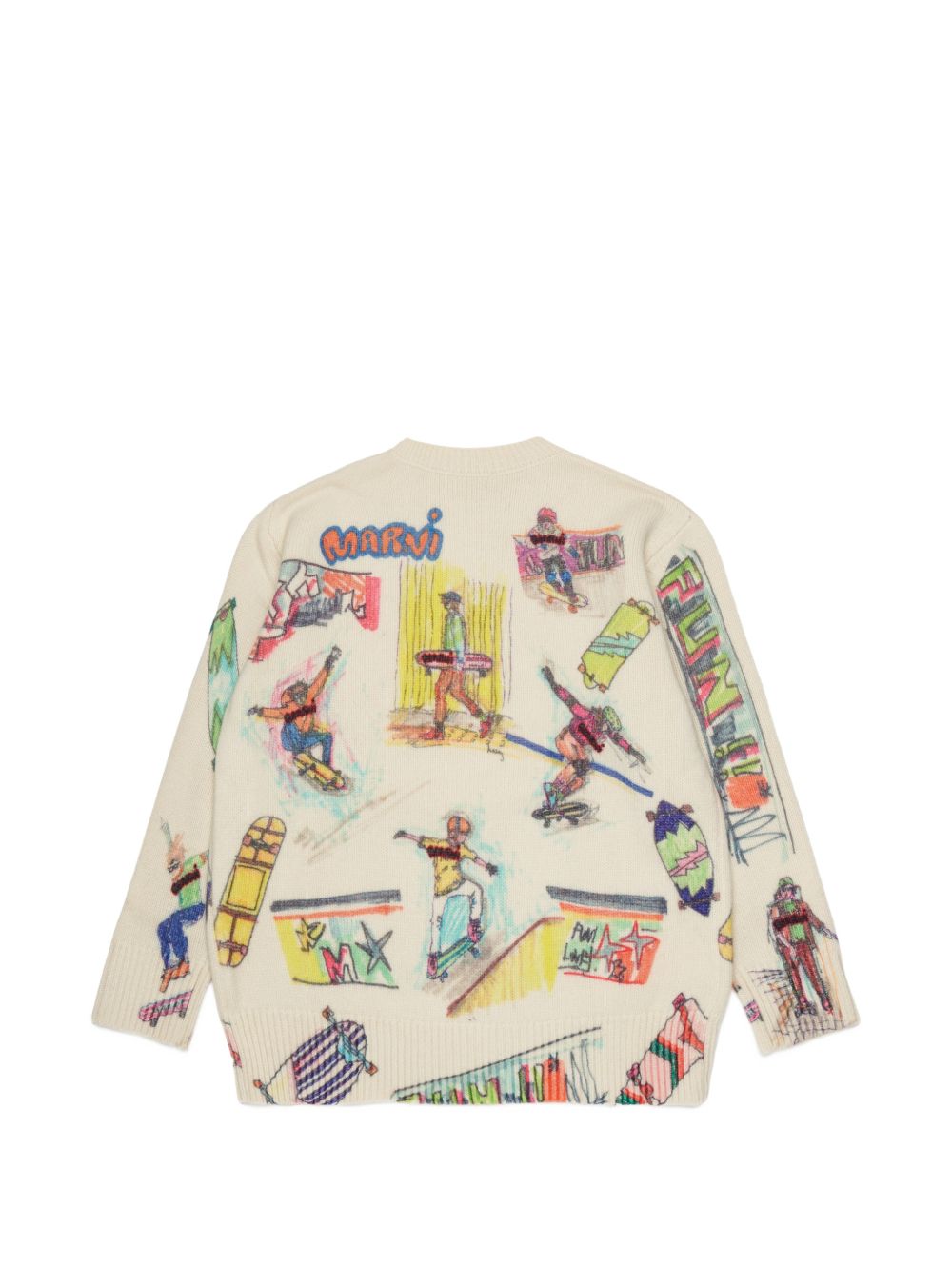 Maglia in Lana Pearl White M01872M00XR 0M116 MARNI KIDS