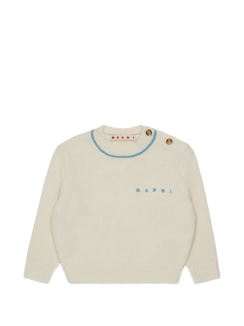 Maglione in Lana Pearl White M01875M004C 0M116 MARNI KIDS