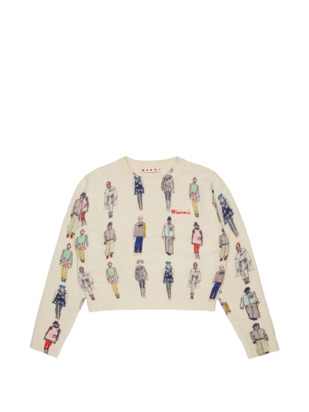 Maglione in Lana Pearl White M01952M00Y6 0M116 MARNI KIDS
