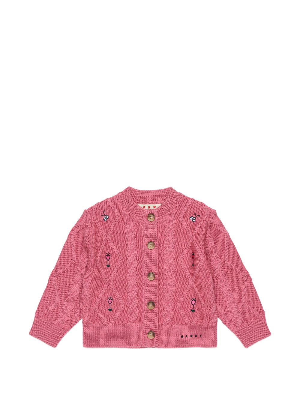 Cardigan in Lana Sweet Pink M02034M00XS 0M352 MARNI KIDS