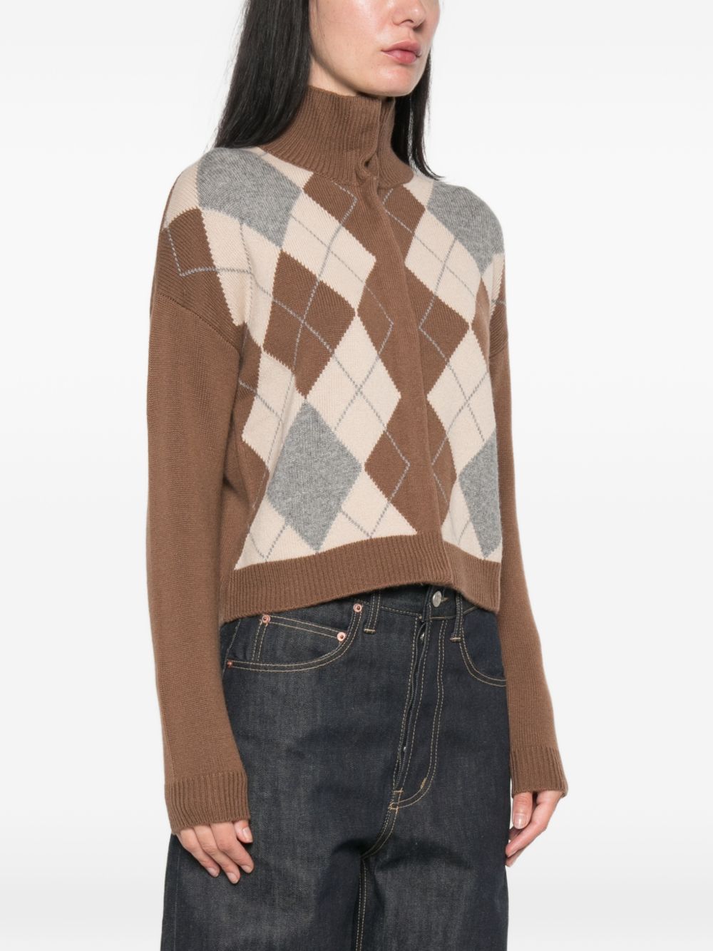 Cardigan in lana Cuoio 2626346052600 003 MAX MARA STUDIO