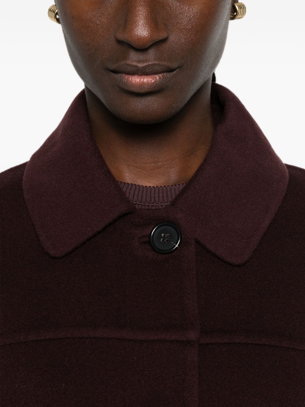 Giaccone in lana vergine Rosso scuro 2629086011600 017 MAX MARA 'S