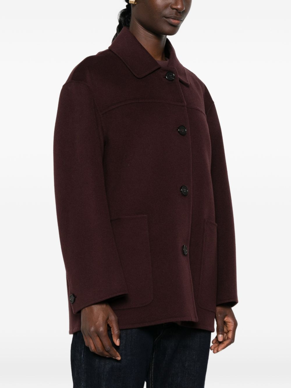 Giaccone in lana vergine Rosso scuro 2629086011600 017 MAX MARA 'S
