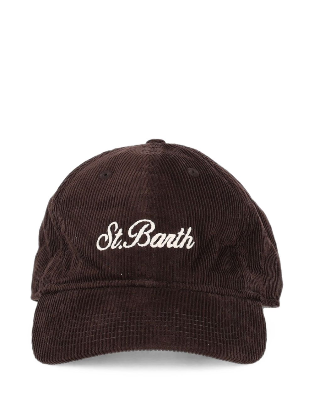 Cappello con visiera a coste marrone BASB0025 00128M MC2 SAINT BARTH