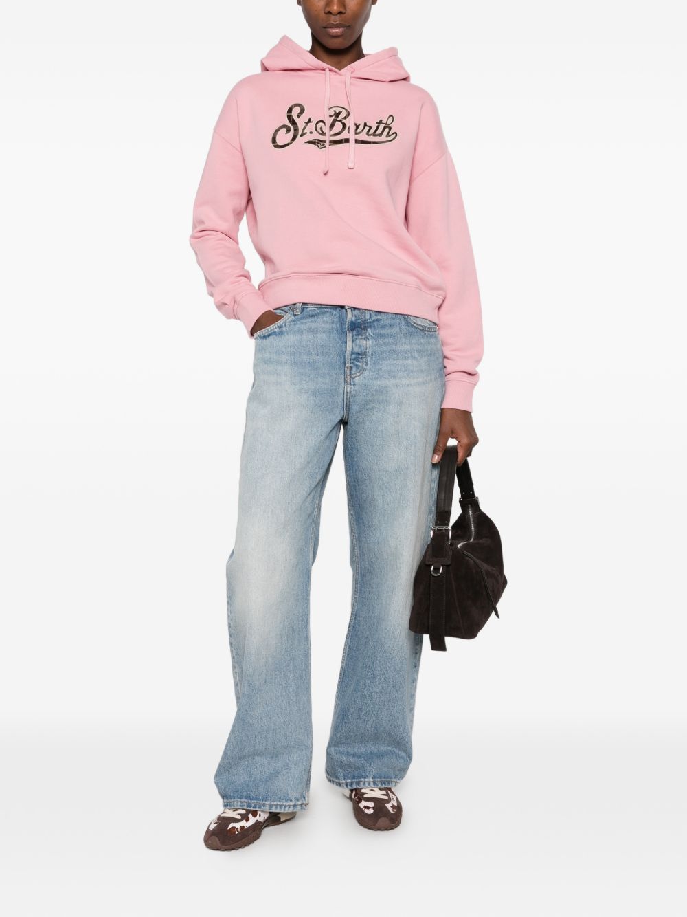 Felpa con logo rosa MIND005 04188M MC2 SAINT BARTH