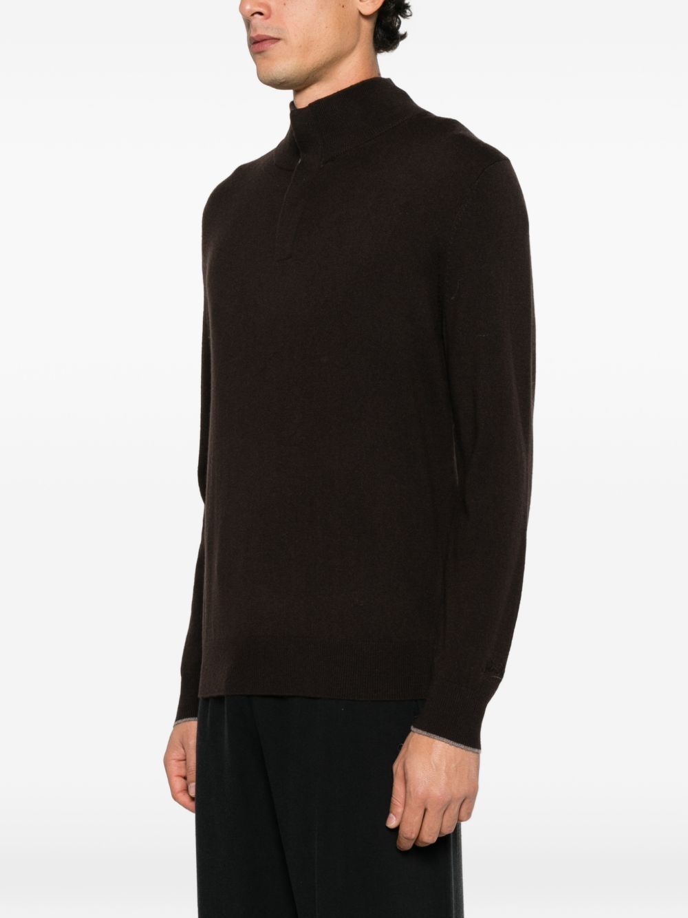 Maglia Marlow a collo alto marrone MRLW001 00022M MC2 SAINT BARTH