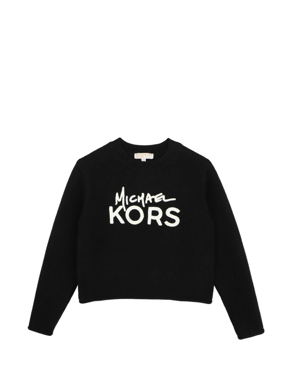 In maglia felpa con rolled finishing at fondo maniche e fondo garment. "michael kors" illustrazione ricamato sul davanti. R30718 09B MICHAEL KORS KIDS