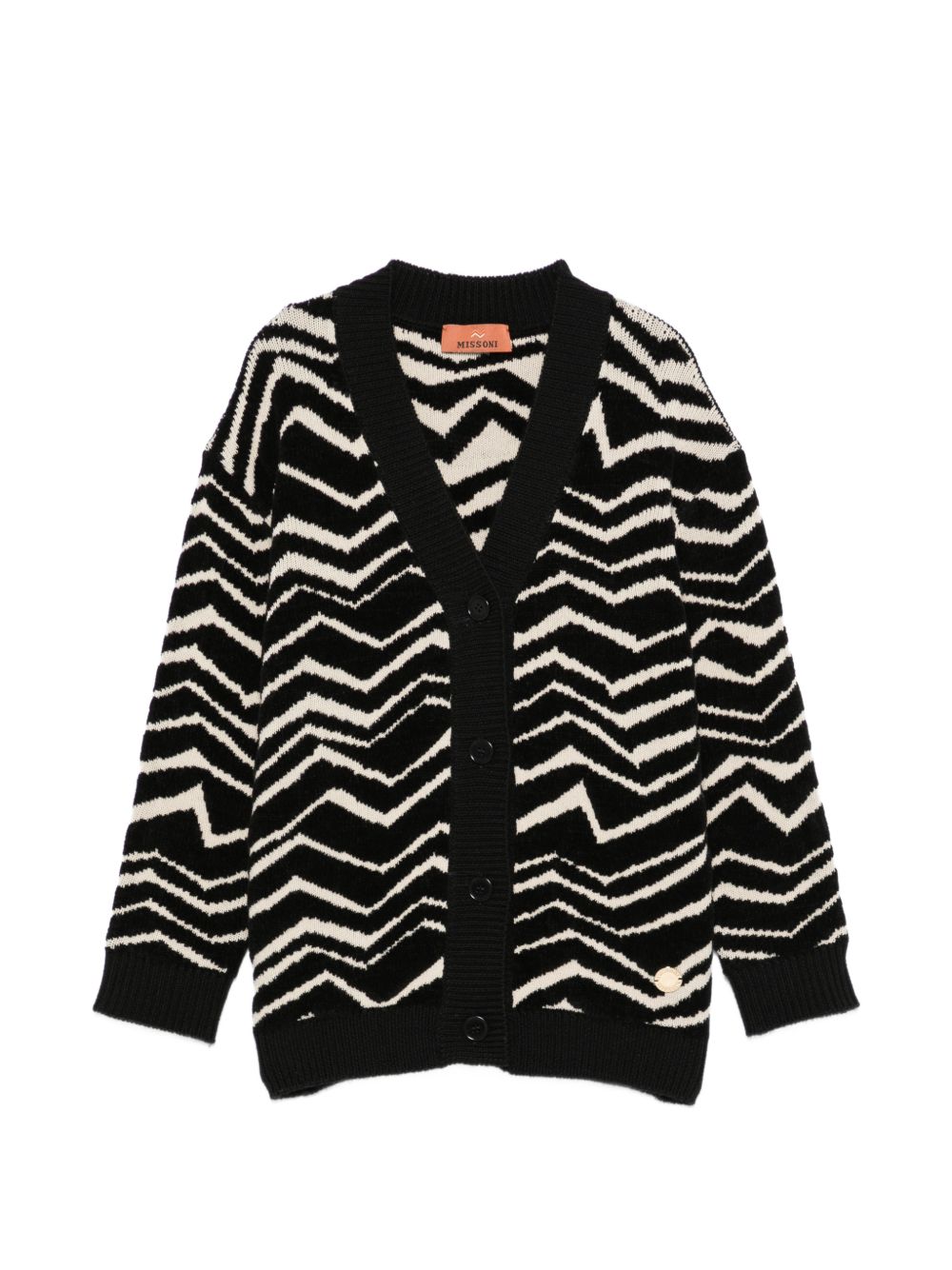 Cardigan a zigzag nero MZ9A30W0028 930BG MISSONI KIDS