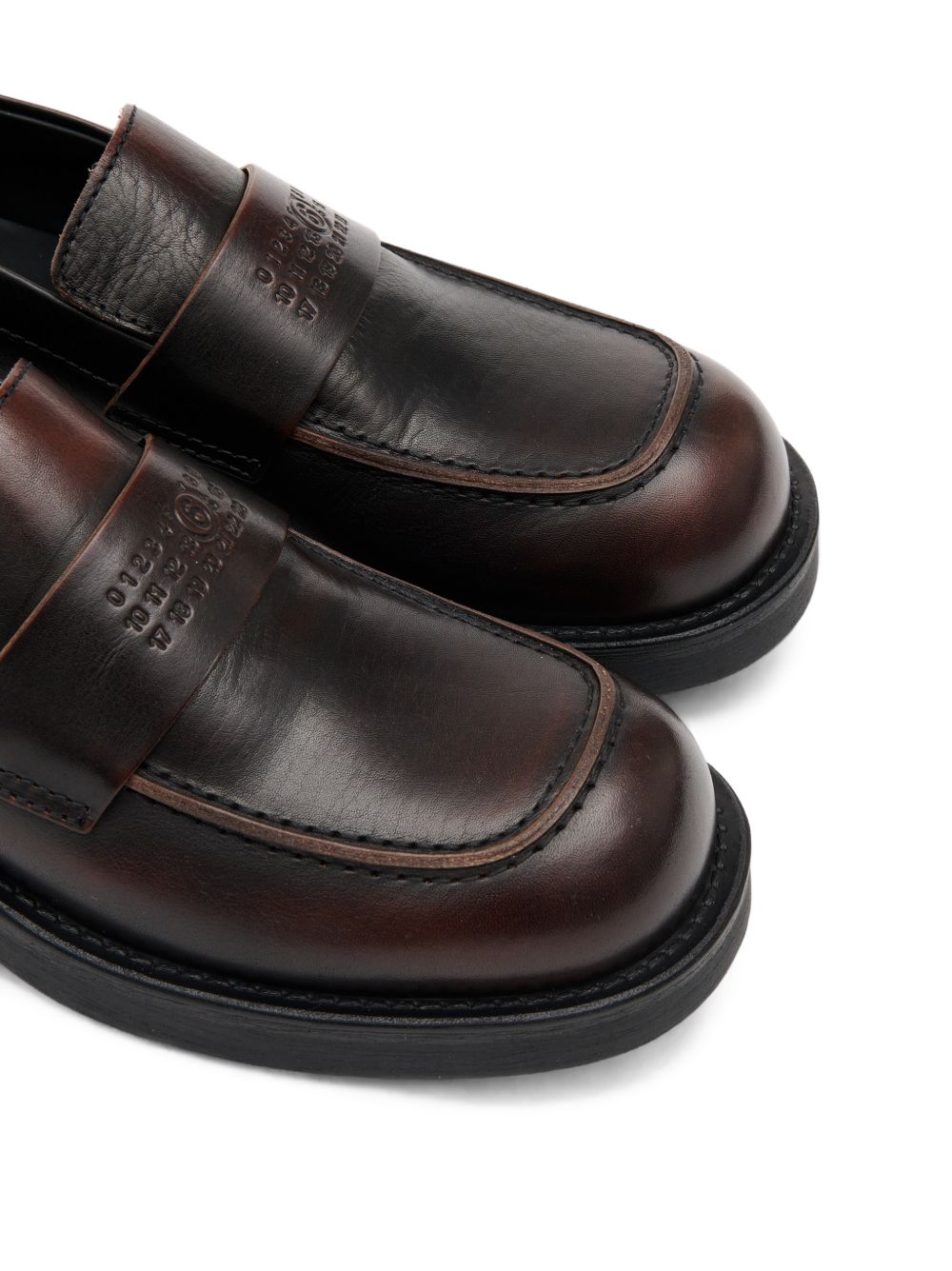 Mocassino in pelle Cappuccino/Black S59WR0098P7896 H0A16 MM6 MAISON MARGIELA