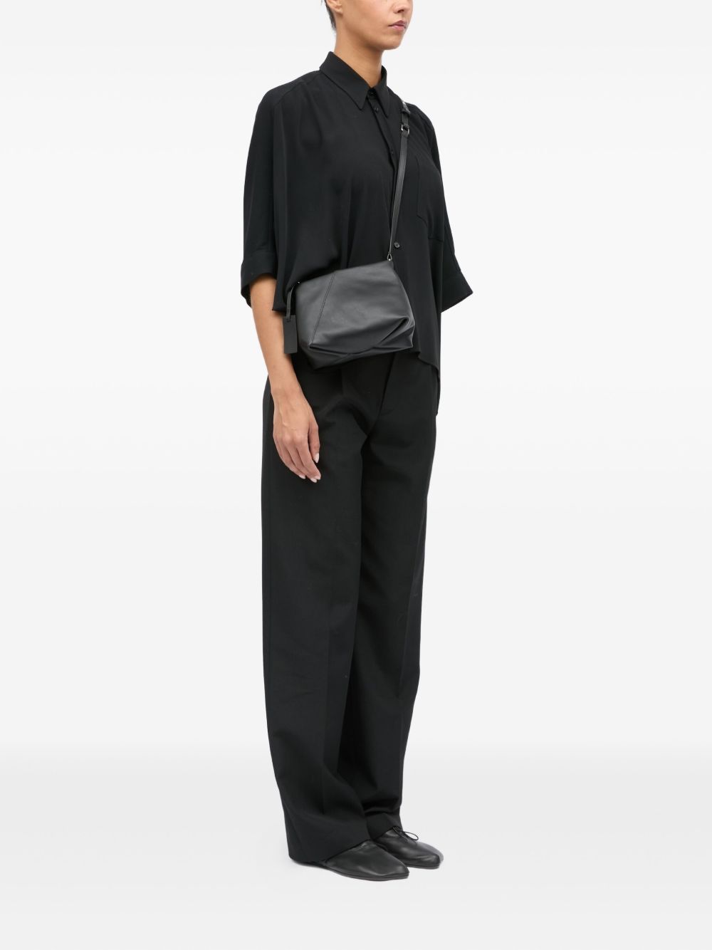 Borsa a tracolla in pelle Black SB5ZH0032P8805 T8013 MM6 MAISON MARGIELA