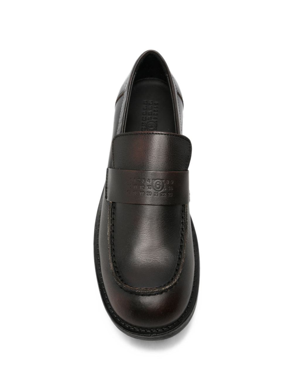 Mocassino in pelle Cappuccino/Black SH1WR0006P7896 H0A16 MM6 MAISON MARGIELA