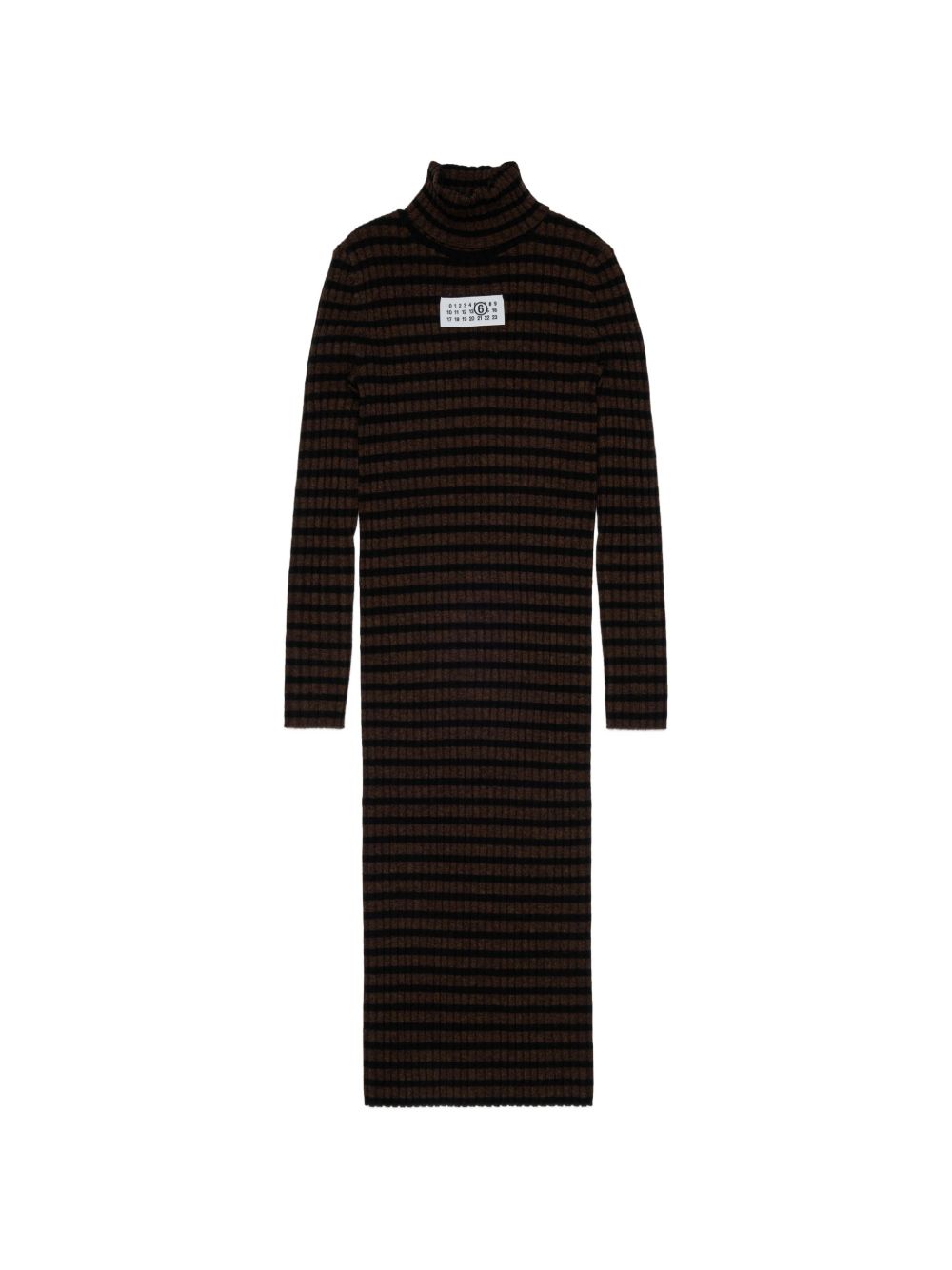 Abito in Lana Striped Brown M61107MM08Y M6715 MM6 MAISON MARGIELA KIDS