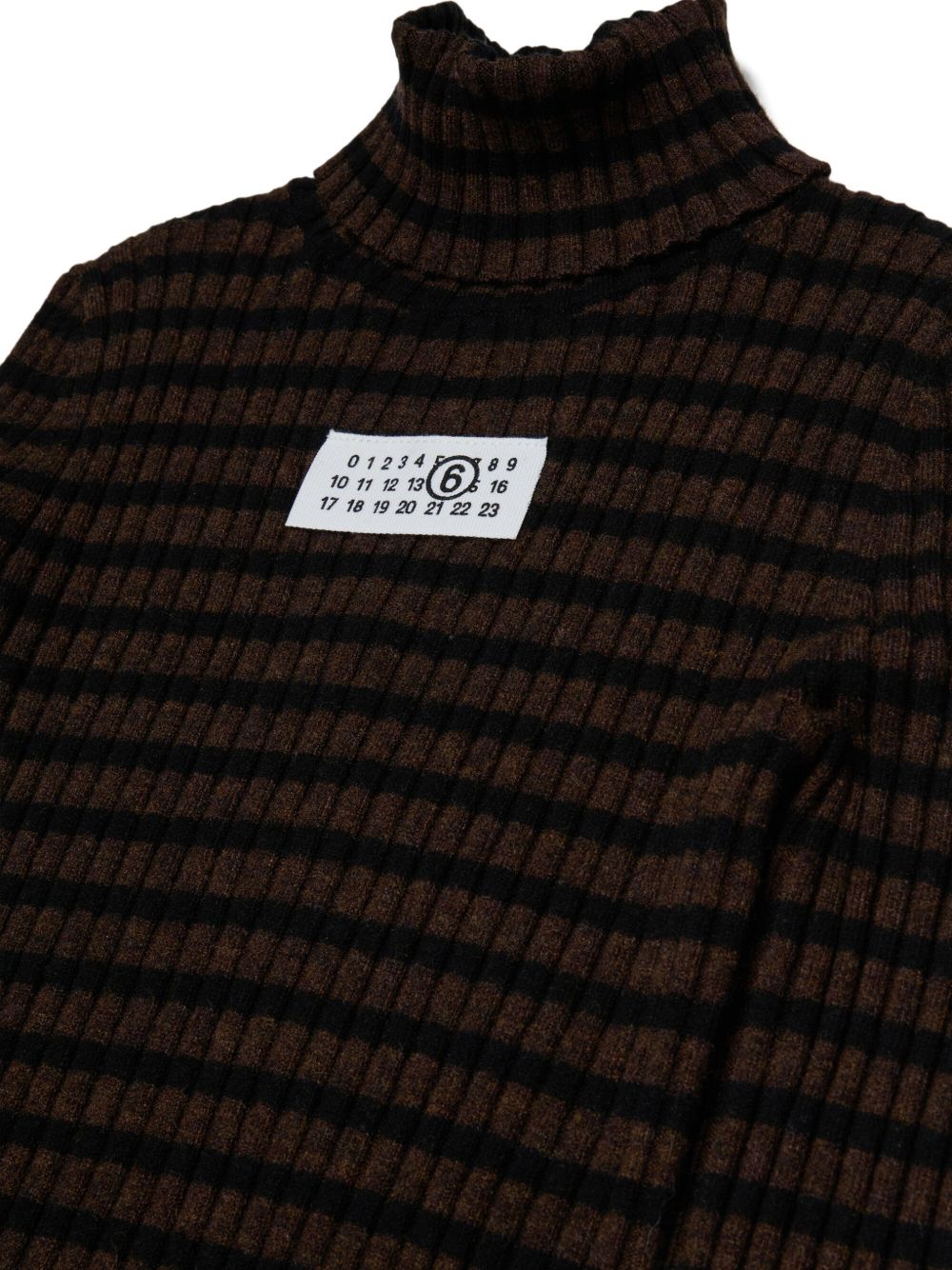 Abito in Lana Striped Brown M61107MM08Y M6715 MM6 MAISON MARGIELA KIDS