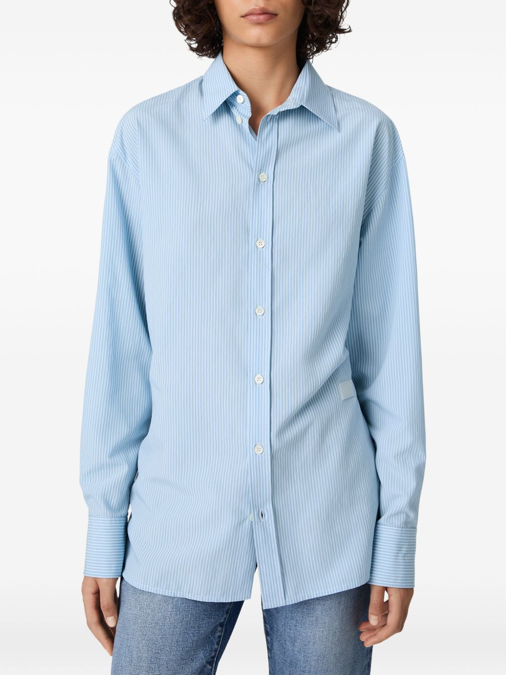 Camicia a maniche lunghe Light Blue/White S62DT0058M36085 001F MM6 MAISON MARGIELA