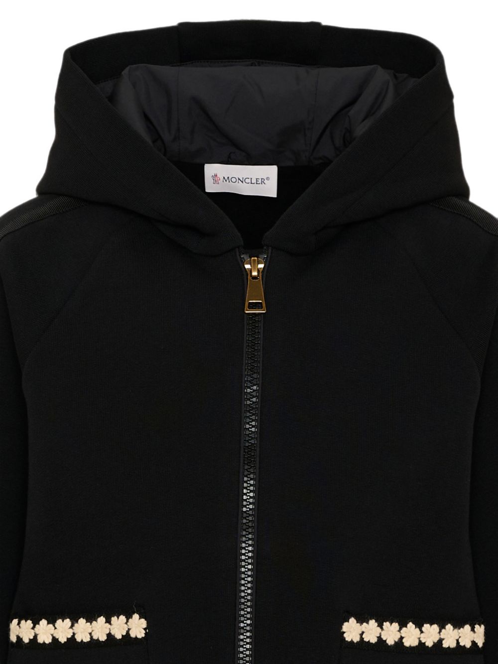 Zip Up Cardigan Black L29548G00033899PS 999 MONCLER KIDS