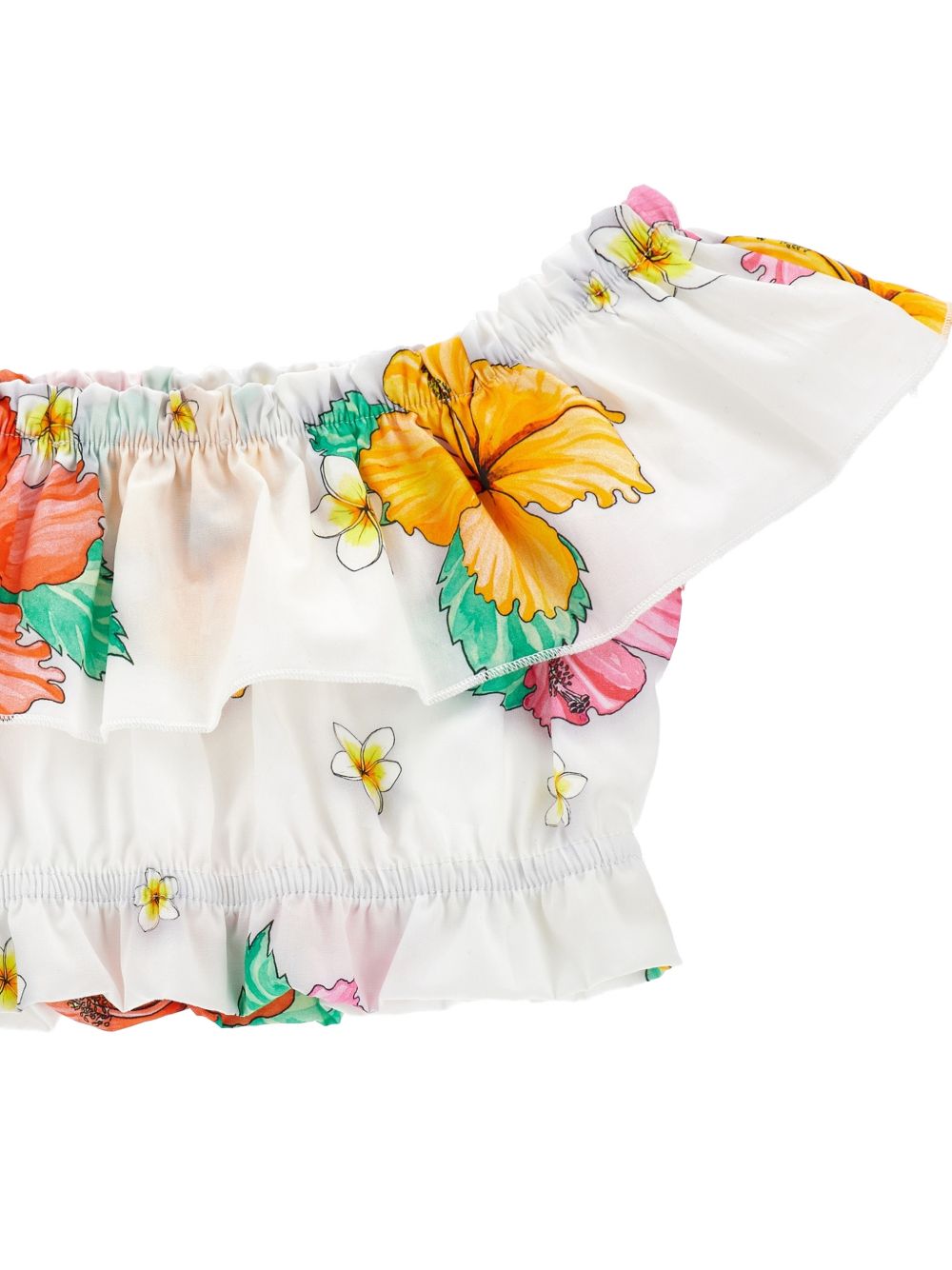 Top popeline st.hibiscus Bianco 11H3108656 0099 MONNALISA KIDS