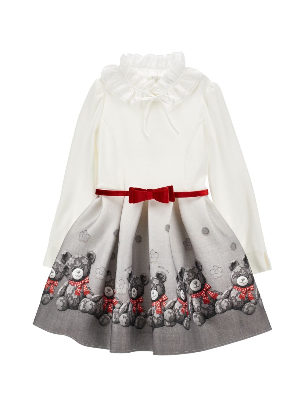 Abito teddy fiore neopren Grigio Medio 11H9098669 0031 MONNALISA KIDS