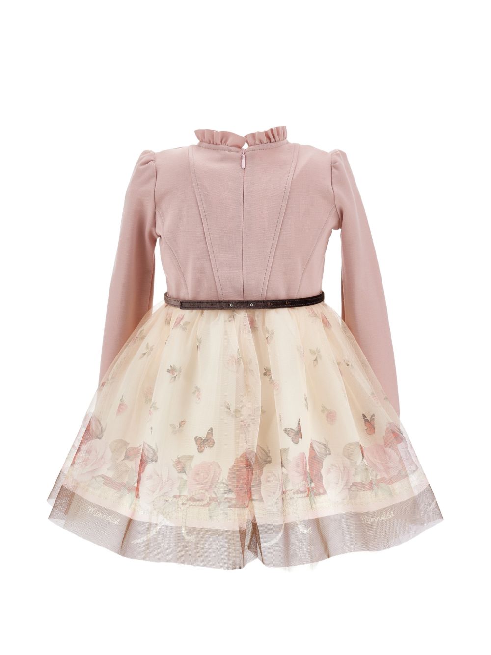 Abito monnalisa tulle st. Marrone+Multicolor 11H9138621 0684 MONNALISA KIDS