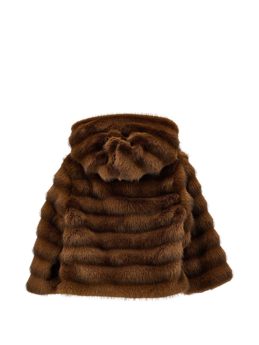 Pelliccia hoodie peluche MarroneScuro 17H1018033 0006 MONNALISA KIDS